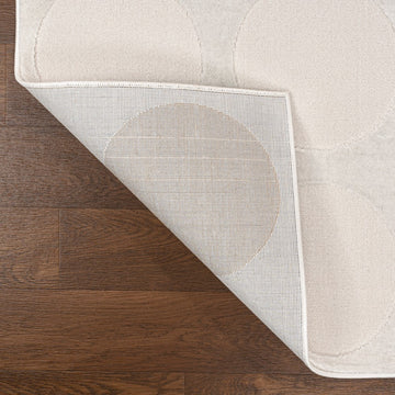 Adrian Modern Geometric Circle Dot High-Low Area Rug